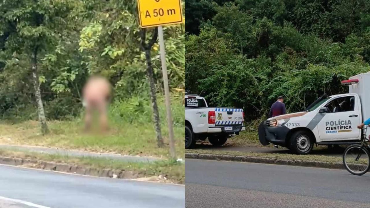 Homem é encontrado morto sem roupas em Curitiba — Foto: Homem é encontrado morto