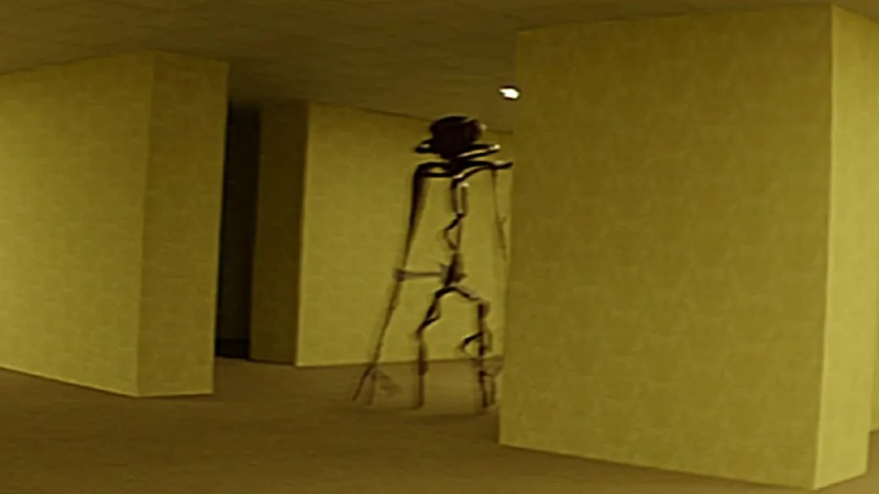 Imagem de robô caminhando em sala com paredes amareladas — Foto: 1 de 1 Imagem d