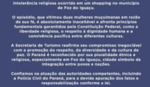 Agressão contra mulheres muçulmanas em shopping de Foz do Iguaçu mobiliza autori