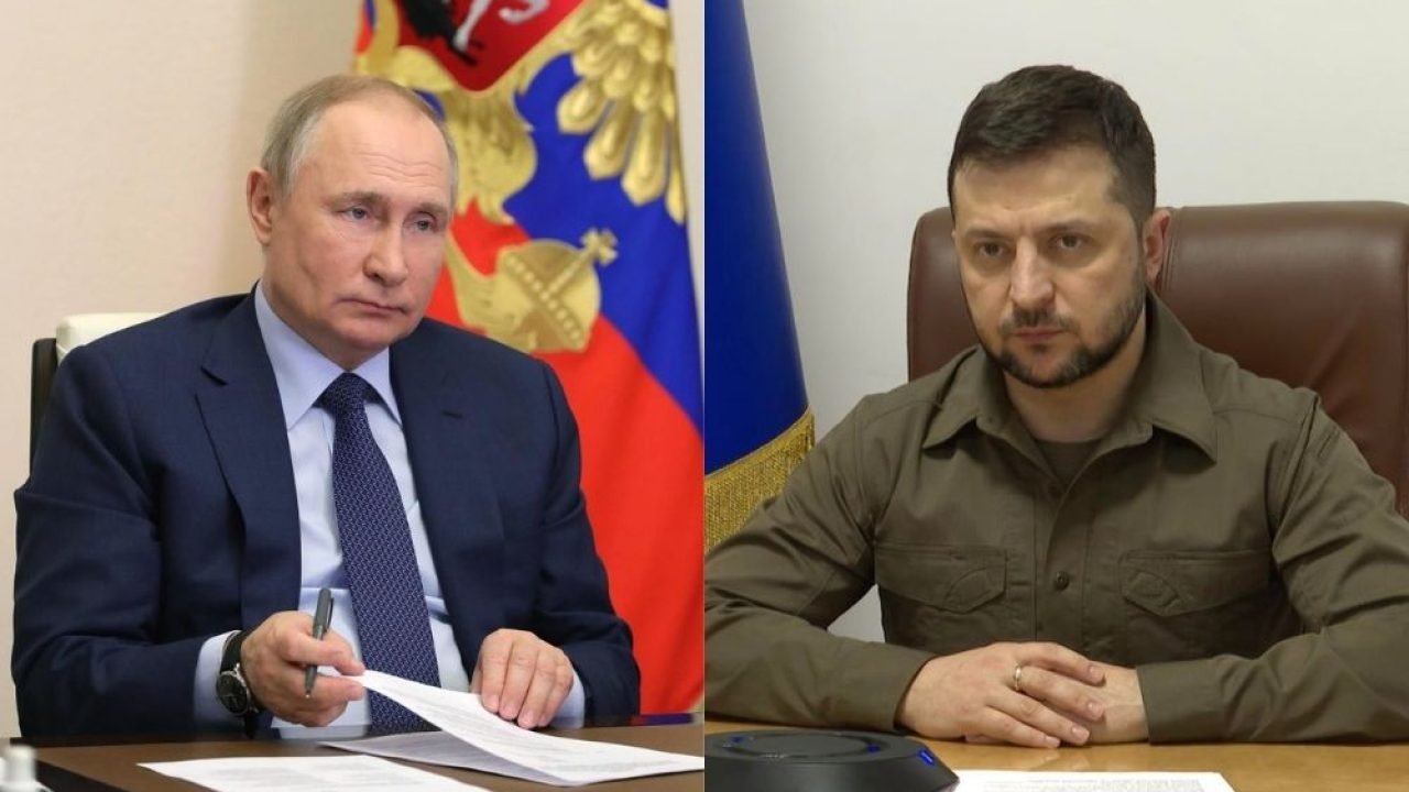Putin e Zelenksy — Foto: Putin e Zelenksy EFE/EPA/UKRAINIAN PRESIDENTIAL PRESS