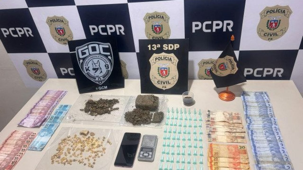 PCPR e GCM prendem em casal em flagrante por tráfico de drogas em Ponta Grossa