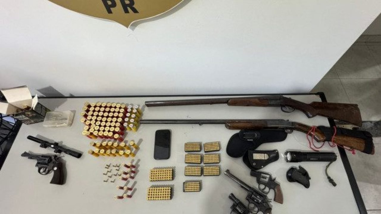 PCPR e PMPR prendem dois homens e apreendem itens de caça ilegal em Terra Boa