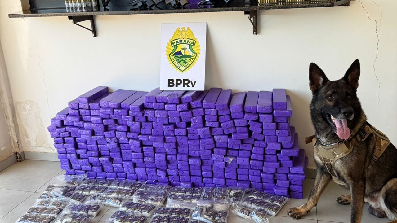 Ação da PMPR resulta em grande apreensão de drogas e armas em Iporã