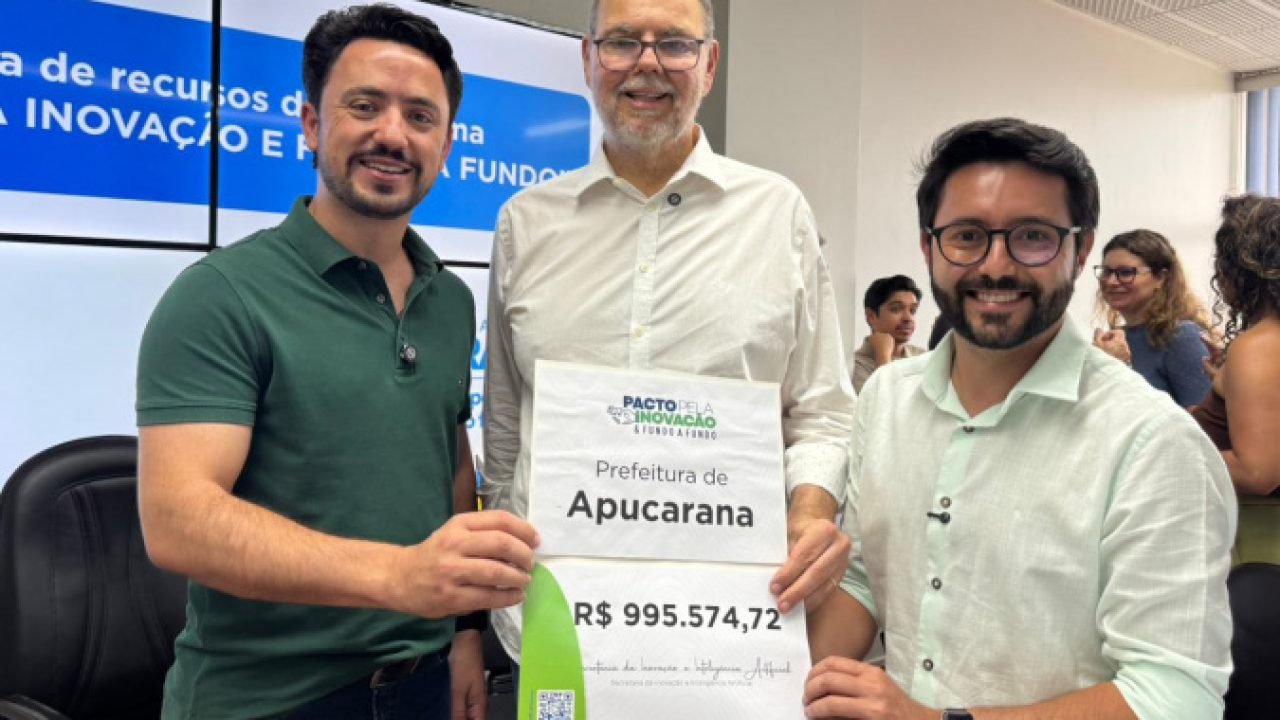 Apucarana recebe R$ 995 mil em recursos do Estado para fomento em inovação